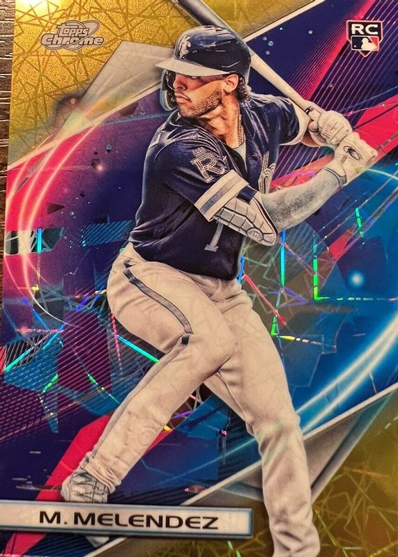 MJ Melendez 2022 Topps Chrome Cosmic #49 Gold Interstellar Refractor /50 Rookie RAW