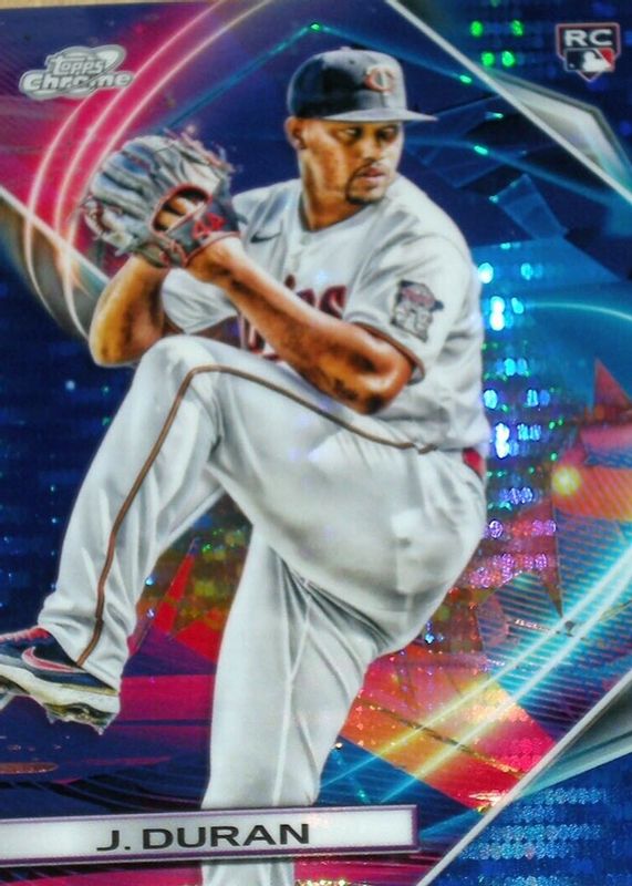 Jhoan Duran 2022 Topps Chrome Cosmic #46 Blue Moon Refractor /99 Rookie RAW