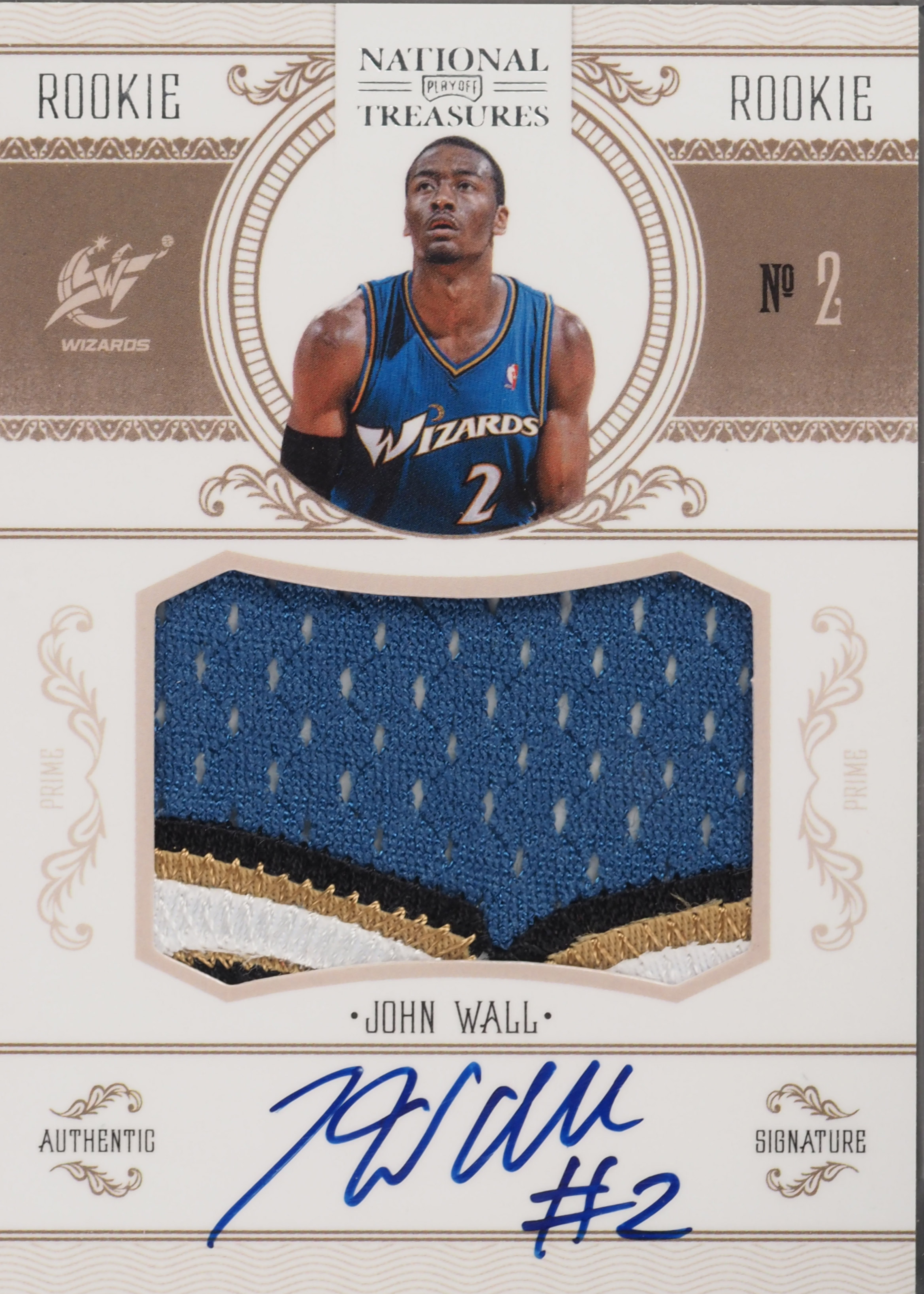 John Wall 2010 National Treasures #201 Rookie Patch Auto /99 Price 