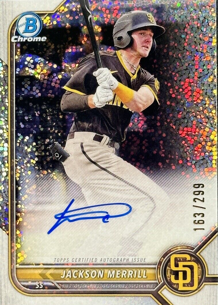 Jackson Merrill 2022 Bowman Chrome #CPA-JME Prospect Auto 