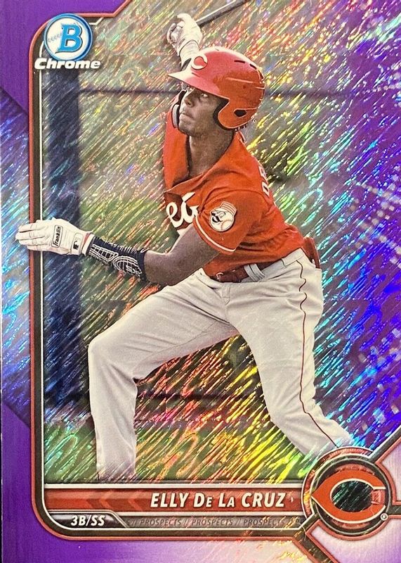 Elly De La Cruz 2022 Bowman Chrome #BCP-224 Prospects - Purple Shimmer Refractor /250 BGS 10 PRISTINE