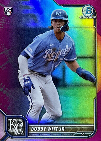 Bobby Witt Jr. 2022 Bowman Chrome #77 Fuchsia Refractor /299 Price