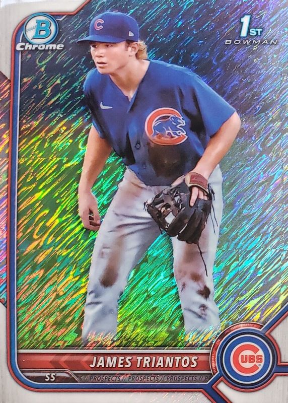 James Triantos 2022 Bowman Chrome #BCP-208 Prospects - Shimmer Refractor (1st) PSA 10