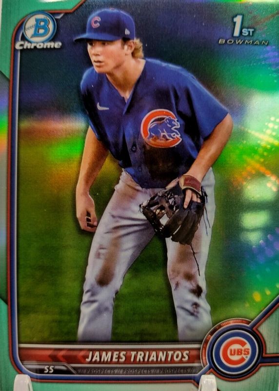 James Triantos 2022 Bowman Chrome #BCP-208 Prospects - Aqua Refractor /125 (1st) SGC 9.5