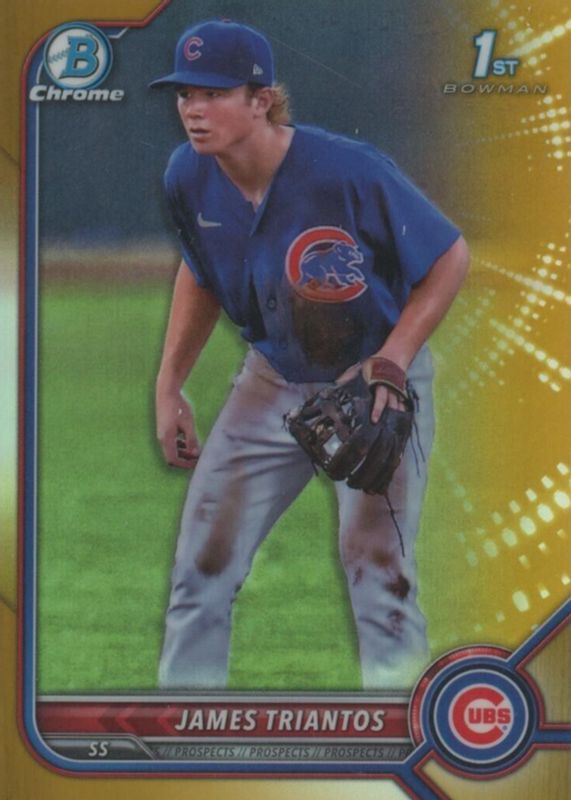 James Triantos 2022 Bowman Chrome #BCP-208 Prospects - Gold Refractor /50 (1st) SGC 10