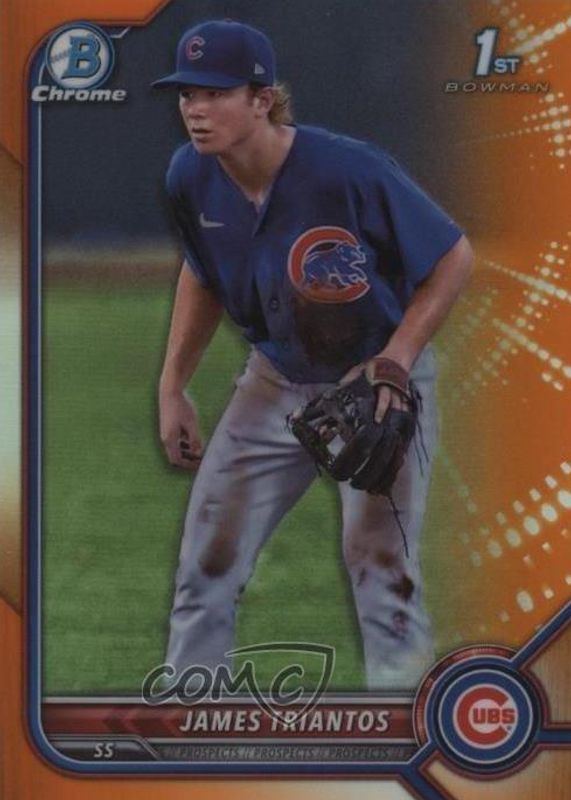 James Triantos 2022 Bowman Chrome #BCP-208 Prospects - Orange Refractor /25 (1st) SGC 9.5