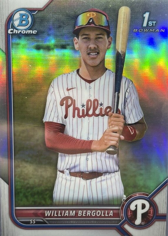 William Bergolla 2022 Bowman Chrome #BCP-159 Prospects - Refractor /499 (1st) PSA 10