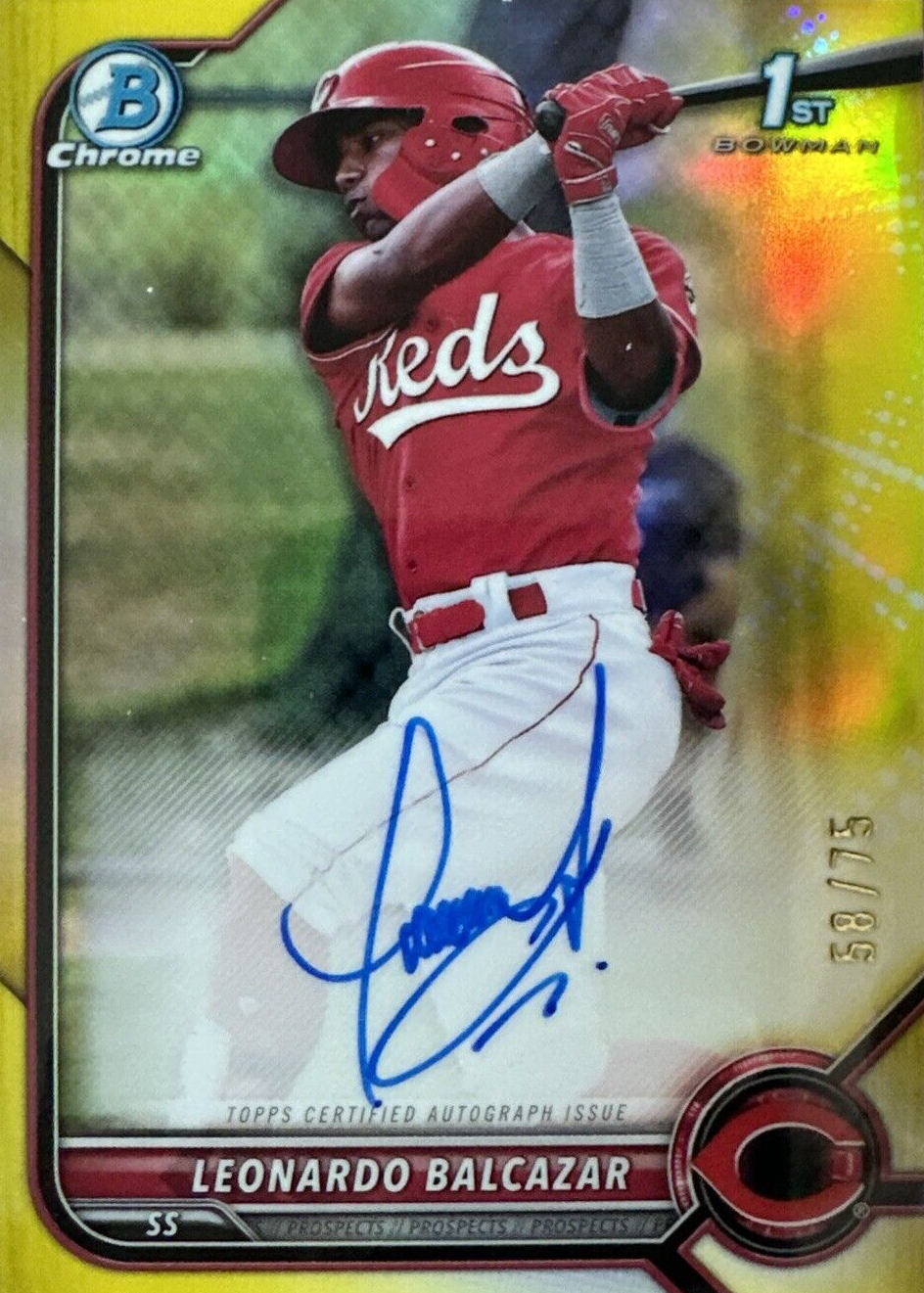 Leonardo Balcazar 2022 Bowman Chrome #CPA-LB Prospect Auto 