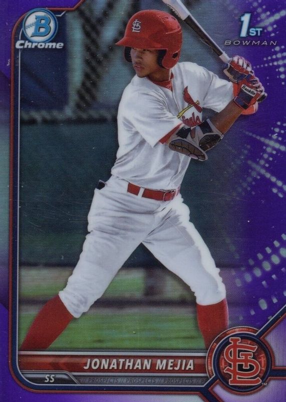 Jonathan Mejia 2022 Bowman Chrome #BCP-168 Prospects - Purple Refractor /250 (1st) PSA 10