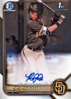 2022 Bowman Chrome #CPA-YR Prospect Auto (1st)