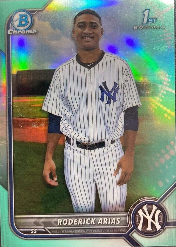 Roderick Arias 2022 Bowman Chrome #BCP-153 Prospects - Aqua Refractor /125 (1st) PSA 10