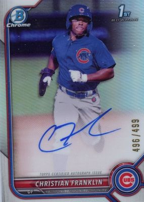 2022 Bowman Chrome #CPA-CF Prospect Auto - Refractor /499 (1st)