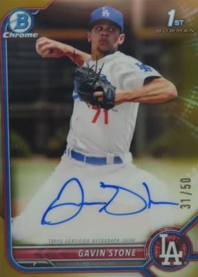 Gavin Stone 2022 Bowman Chrome #CPA-GS Prospect Auto - Orange 