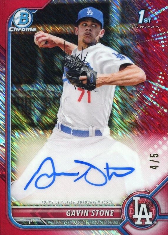 2022 Bowman Chrome #CPA-GS Prospect Auto - Red Shimmer Refractor /5 (1st)