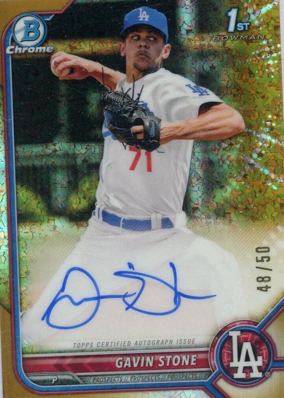 2022 Bowman Chrome #CPA-GS Prospect Auto - Gold Mini-Diamond Refractor /50 (1st)