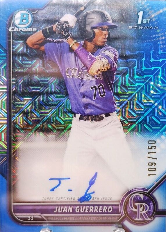 2022 Bowman Chrome #CPA-JGO Prospect Auto - Choice Refractor /150 (1st)