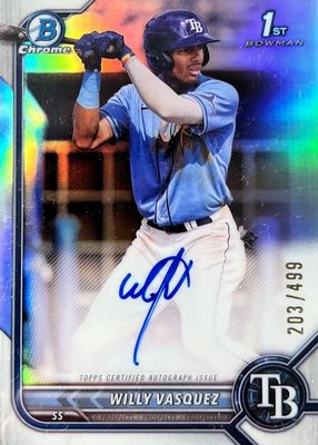 2022 Bowman Chrome #CPA-WVZ Prospect Auto - Refractor /499 (1st)