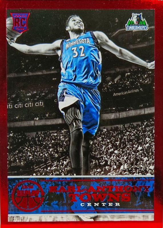 Karl-Anthony Towns 2015 Replay #76 Red /49 Rookie PSA 10