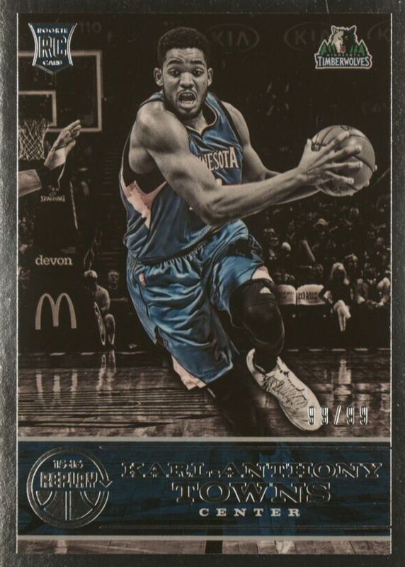 Karl-Anthony Towns 2015 Replay #51 Base /99 Rookie PSA 10