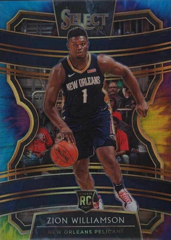 Zion Williamson 2019 Select #1 Concourse Tie-Dye /25 Rookie RAW