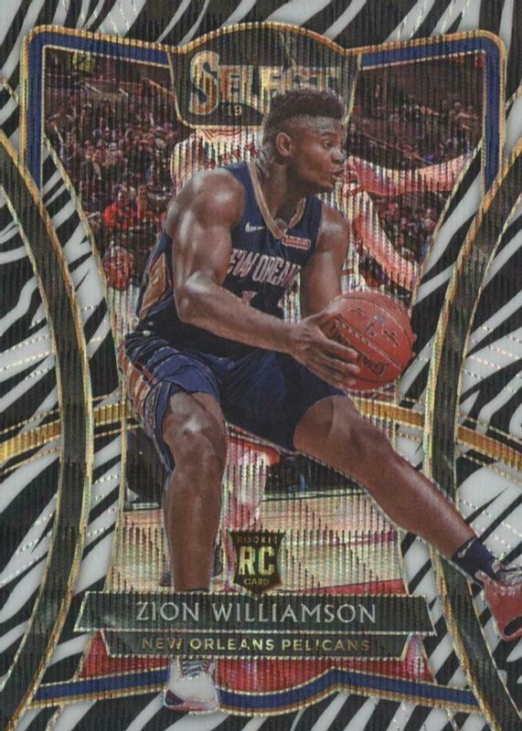 Zion Williamson 2019 Select #199 Premier Level Zebra /(SSP) Rookie SGC 9