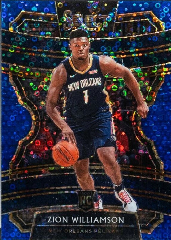 Zion Williamson 2019 Select #1 Concourse Blue Disco /25 Rookie SGC 9.5