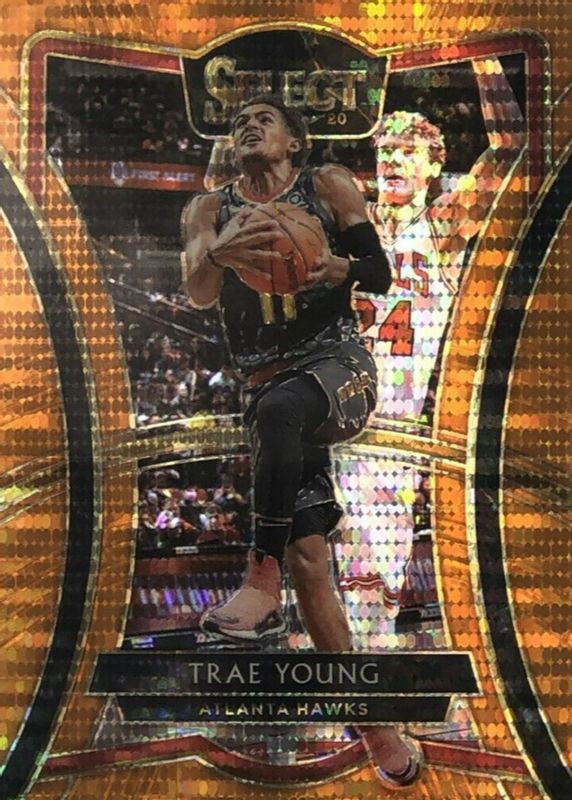 Trae Young 2019 Select #149 Premier Level FOTL Neon Orange Pulsar /13 BGS 9