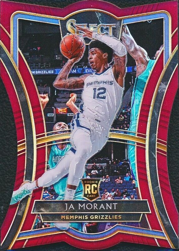 Ja Morant 2019 Select #120 Premier Level Maroon Die-Cut /175 Rookie SGC 9.5