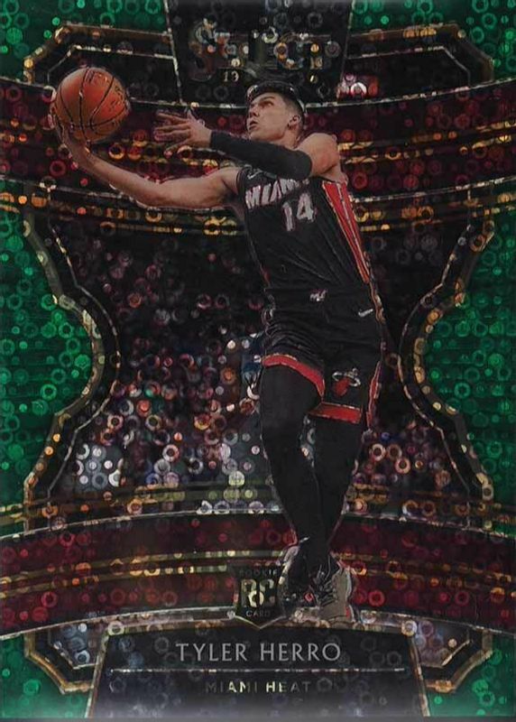 Tyler Herro 2019 Select #63 Concourse Green Disco /5 Rookie SGC 10