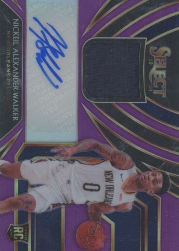 Nickeil Alexander-Walker 2019 Select #RJA-NAW Rookie Jersey Autographs - Purple /99 RAW