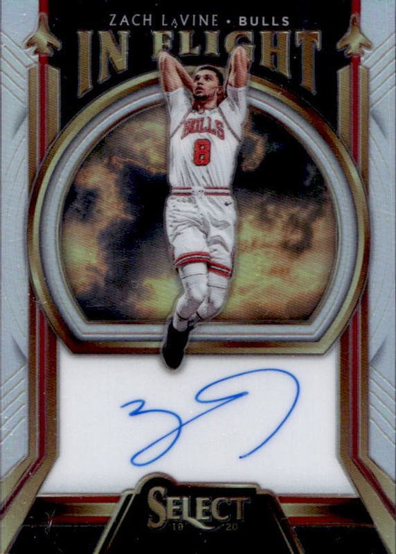 Zach LaVine 2019 Select #IF-ZLV In Flight Signatures (/149) PSA 8