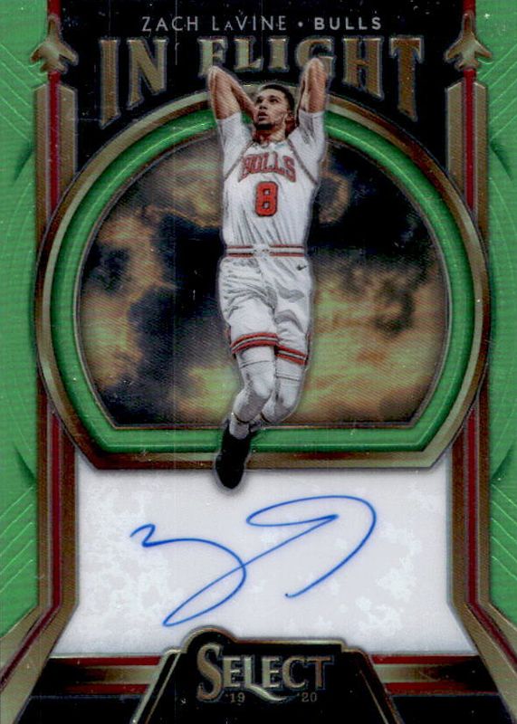 Zach LaVine 2019 Select #IF-ZLV In Flight Signatures - Neon Green (/99) BGS 10 PRISTINE