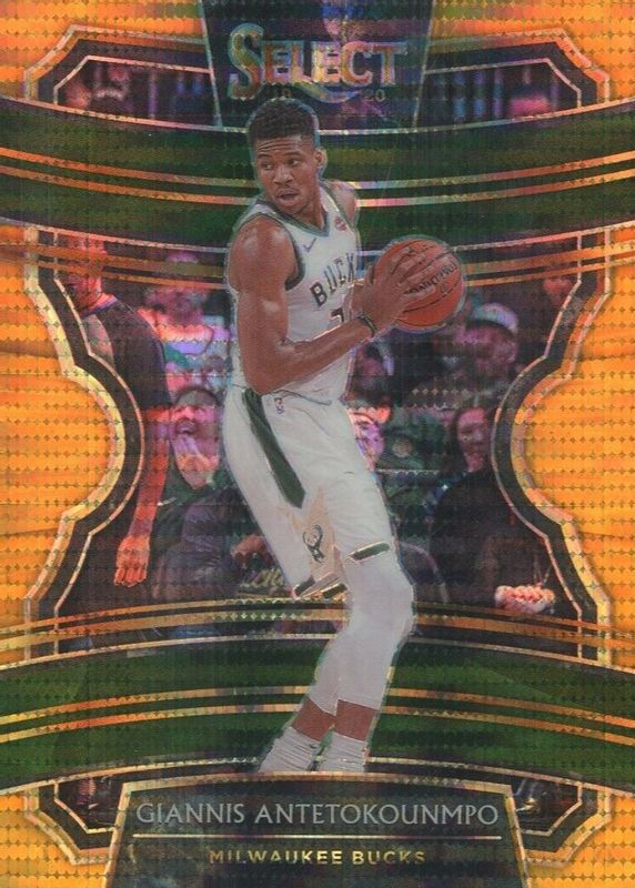 Giannis Antetokounmpo 2019 Select #22 Concourse FOTL Neon Orange Pulsar /13 PSA 10