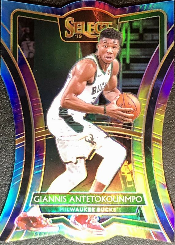 Giannis Antetokounmpo 2019 Select #148 Premier Level Tie-Dye Die-Cut /25 BGS 9.5