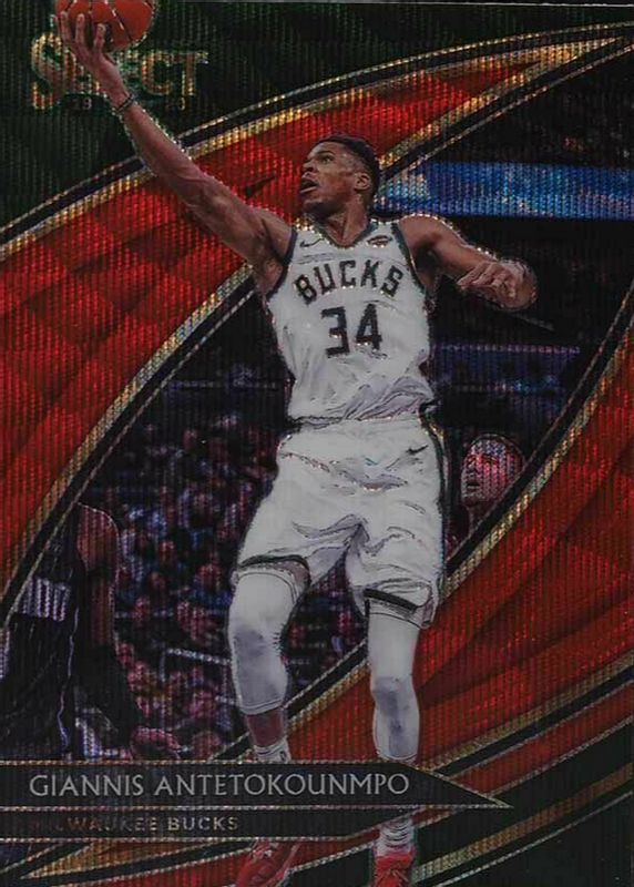 Giannis Antetokounmpo 2019 Select #246 Courtside Tmall Red Wave RAW