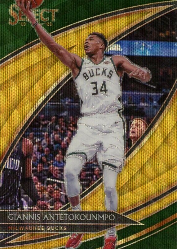 Giannis Antetokounmpo 2019 Select #246 Courtside Tmall Gold Wave RAW