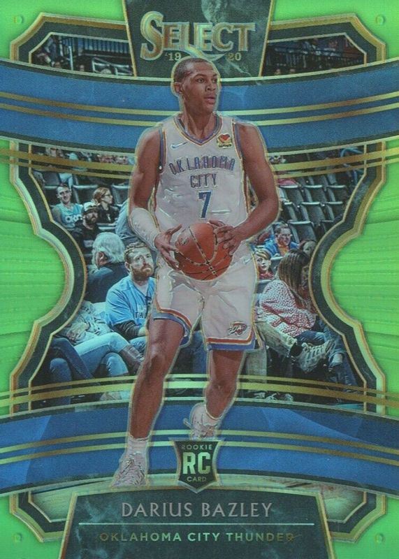 Darius Bazley 2019 Select #80 Concourse Neon Green /75 Rookie RAW