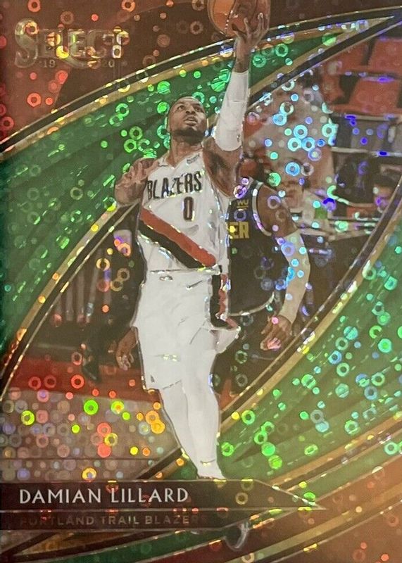 Damian Lillard 2019 Select #272 Courtside Green Disco /5 SGC 9.5