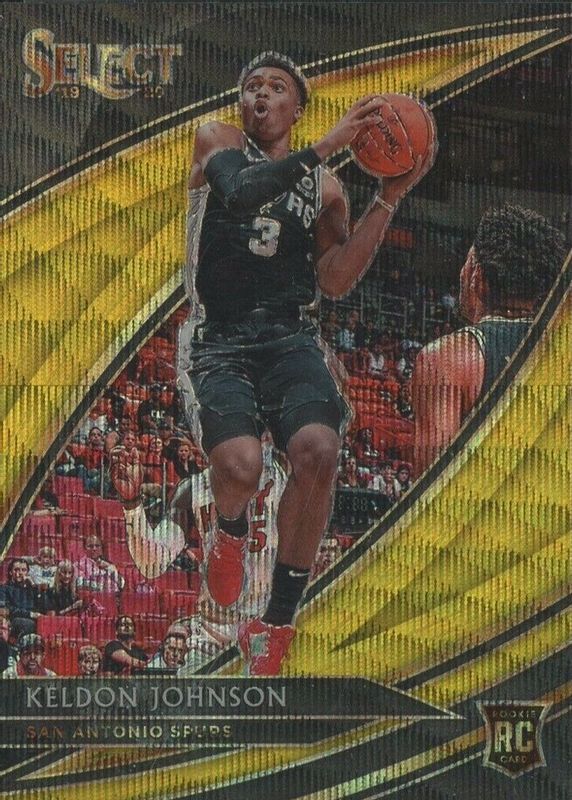 Keldon Johnson 2019 Select #279 Courtside Tmall Gold Wave Rookie SGC 9.5