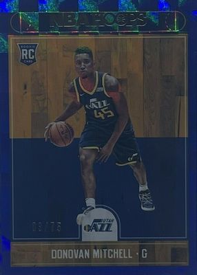 2017 Hoops #263 Blue Checkerboard /75