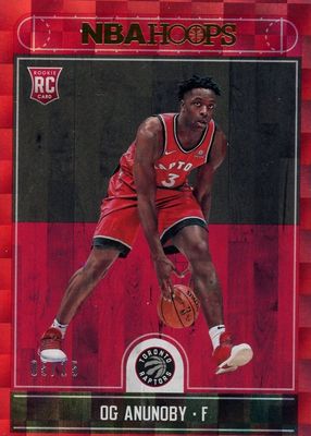 2017 Hoops #273 Red Checkerboard /15