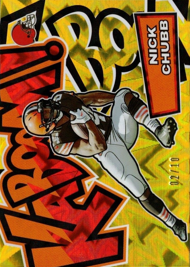 Nick Chubb 2022 Absolute #KH5 Kaboom! (Horizontal) - Gold /10