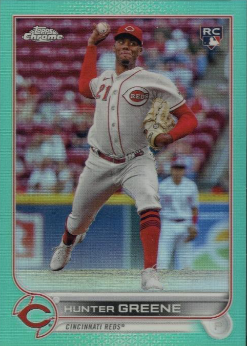 Hunter Greene 2022 Topps Chrome Update #USC191 Aqua Refractor /250