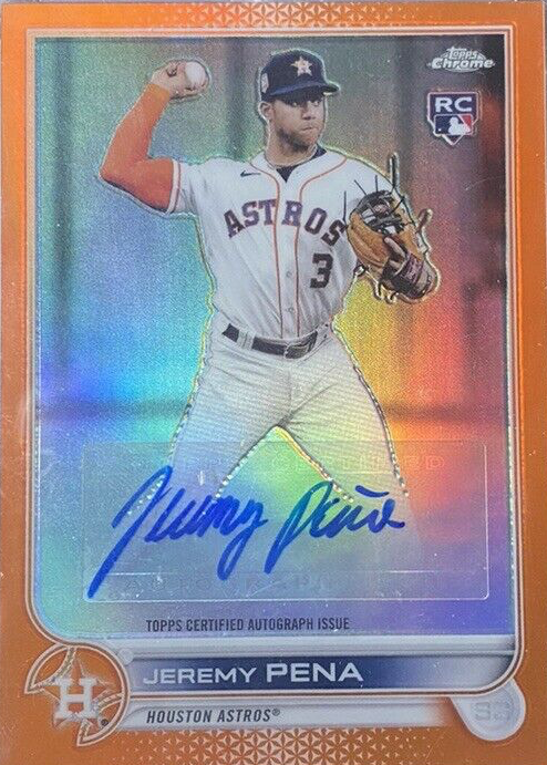 Jeremy Pena 2022 Topps Chrome Update #AC-JP Autographs