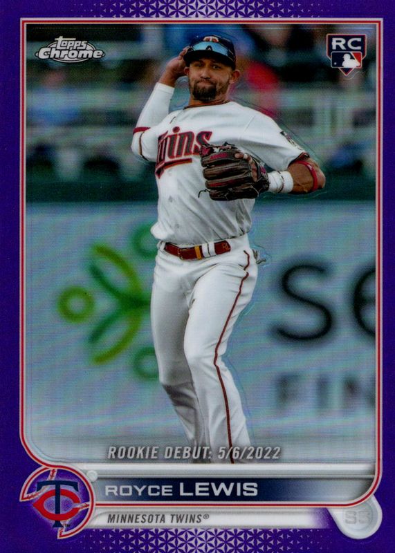 Royce Lewis 2022 Topps Chrome Update #USC79 Rookie Debut - Purple Refractor Rookie PSA 9