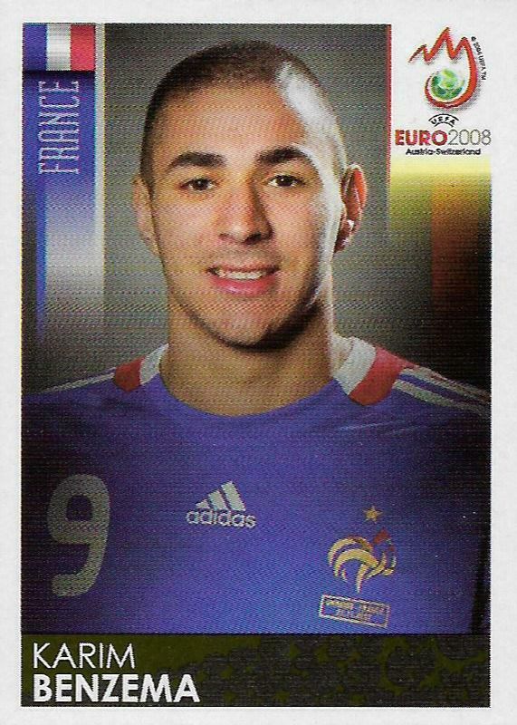 Karim Benzema 2008 Panini UEFA Euro Stickers #354 Base PSA 8