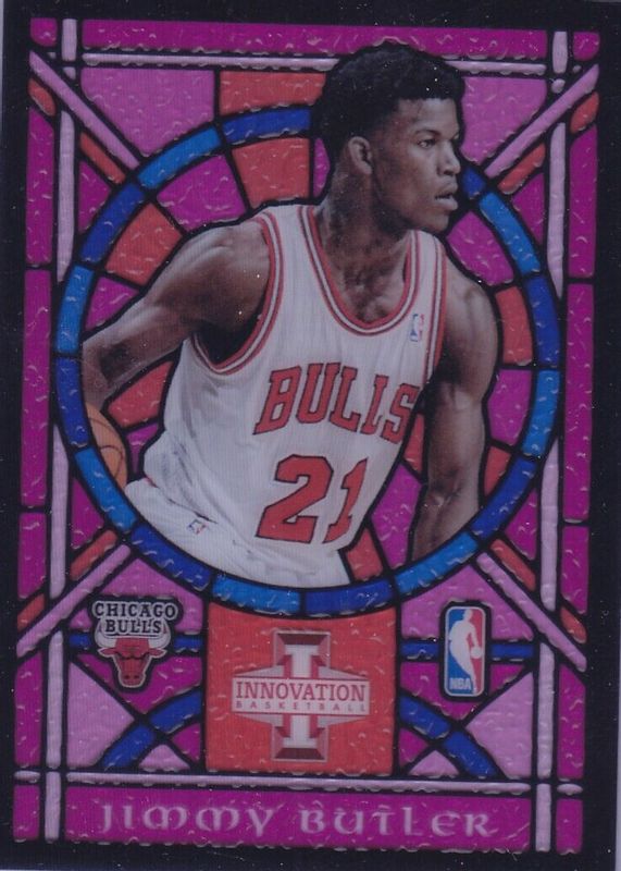 Jimmy Butler 2012 Innovation #21 Stained Glass - Purple Rookie PSA 8