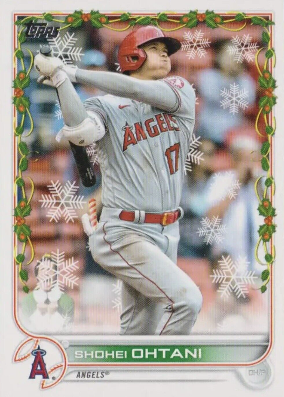 Shohei Ohtani 2022 Topps Holiday #HW100 SSSP Variation