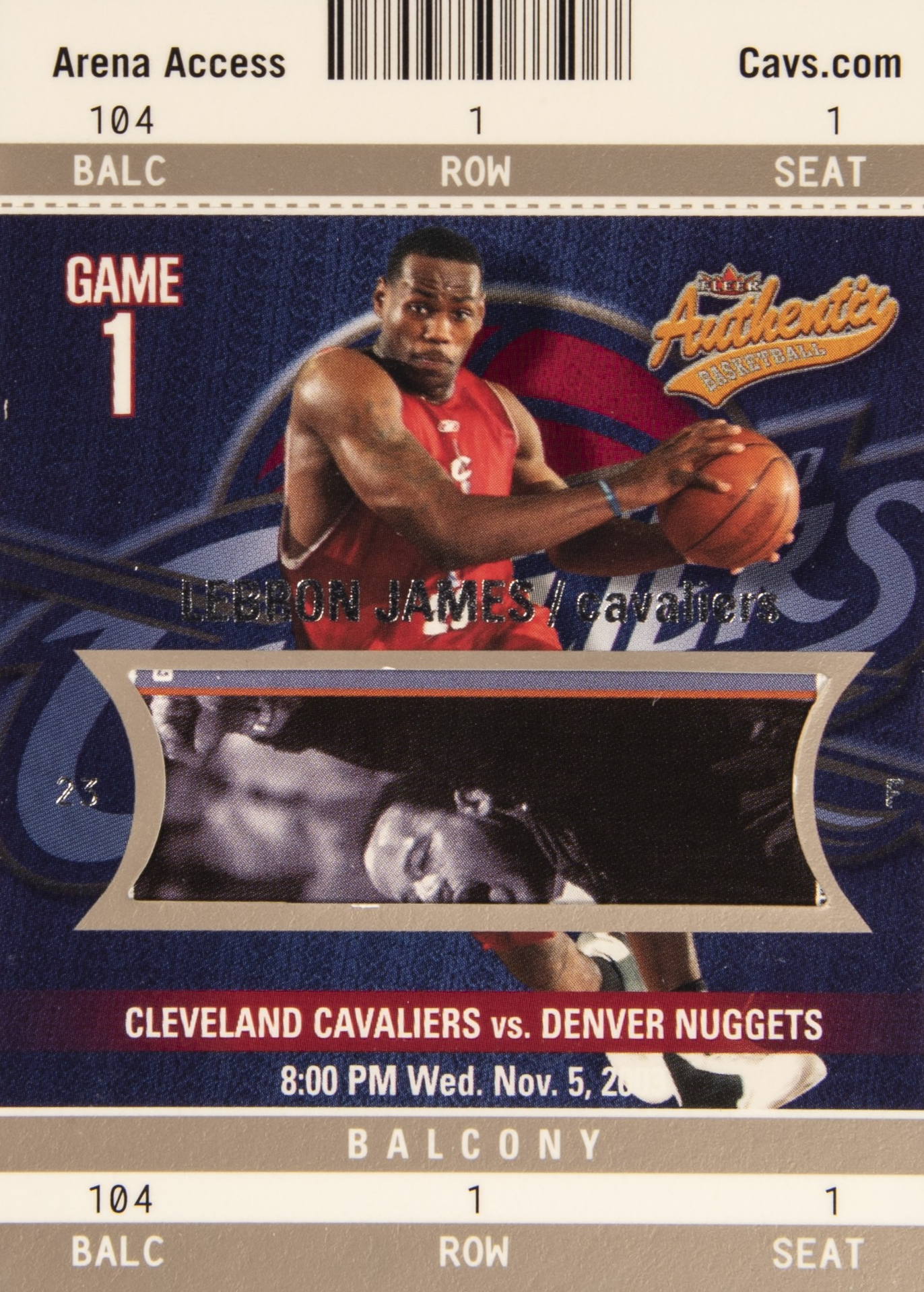 FLEER AUTHENTIX Lebron James 100シリ 2004-05 Fleer Genuine - LeBron James #26 Reflections /100