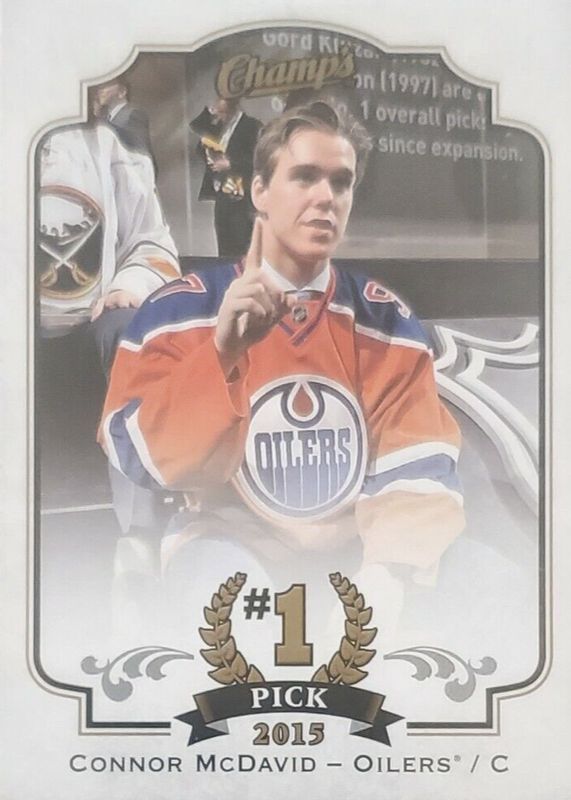 Connor McDavid 2015 Upper Deck Champs #1-CM #1 Picks Rookie BGS 9